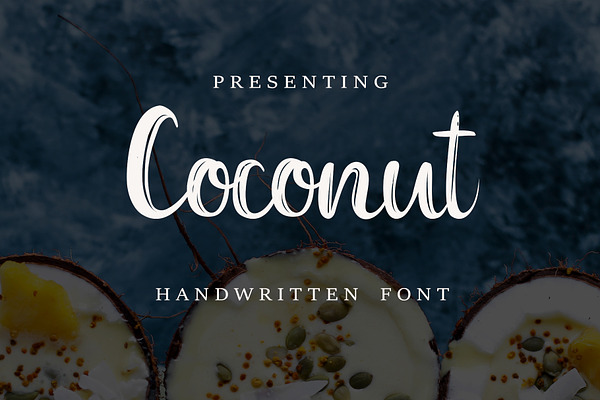 Coconut Font+FREE abstract patterns