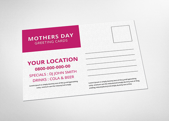 Mothers Day Postcard in Postcard Templates - product preview 2