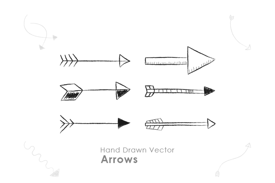45 Hand Drawn Vector Arrows