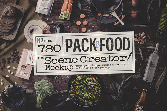 PACK&FOOD Creator / topview in Scene Creator Mockups - product preview 9
