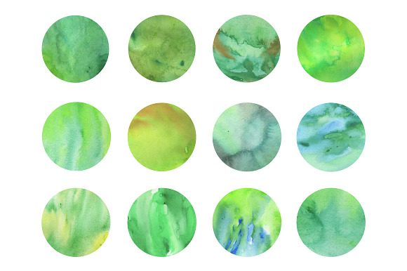 Green Watercolor Textures - Volume 2 in Textures - product preview 1