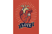 Love concept t-shirt print and embroidery