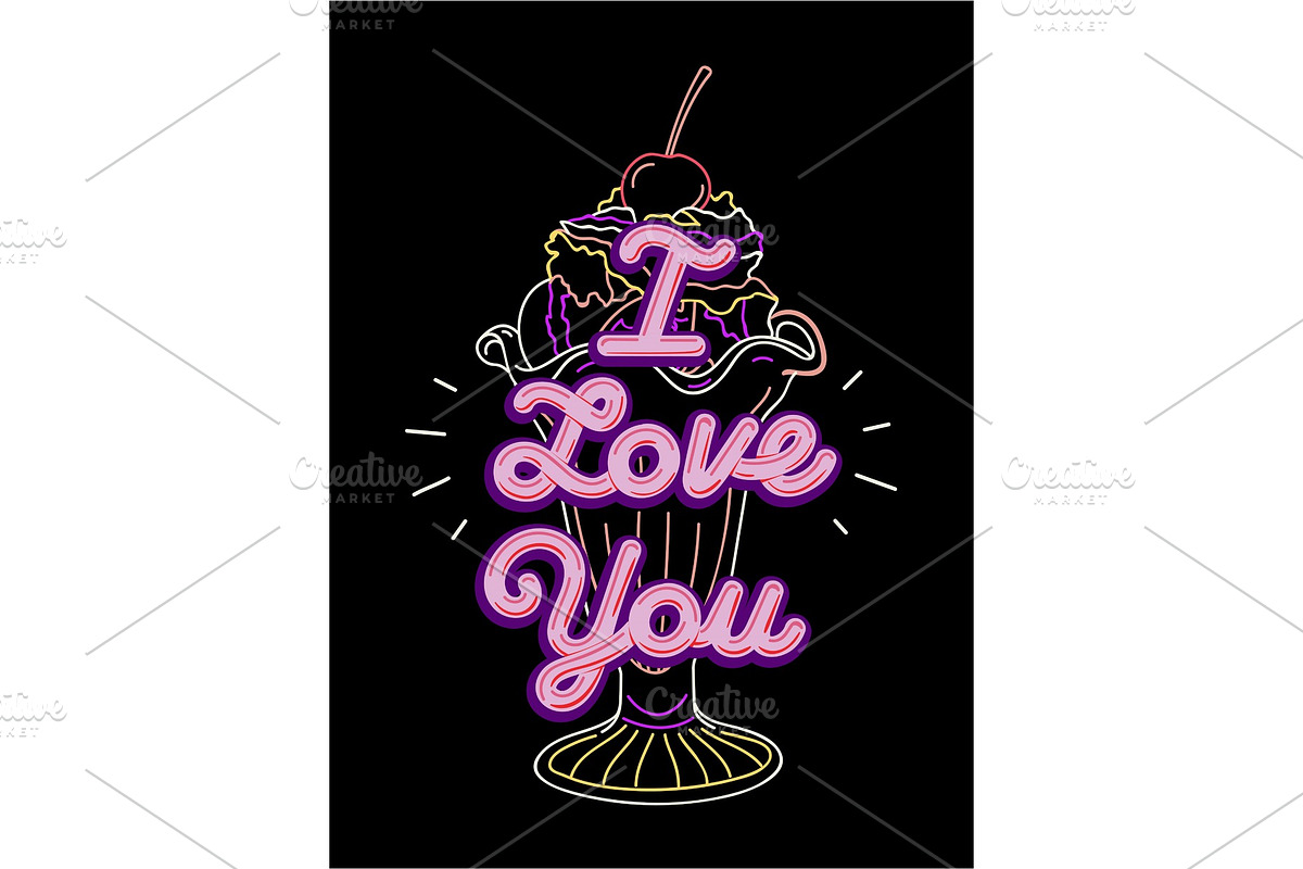 I love you t-shirt print and embroidery in Illustrations - product preview 8