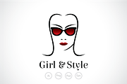 Girl and Style Logo Template