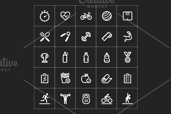 Fitness Mini Icon in Calendar Icons - product preview 2
