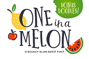 One in a Melon Font + Doodles!