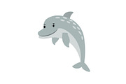 Dolphin cartoon sea animal icon