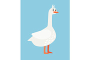 Goose farm bird cartoon icon