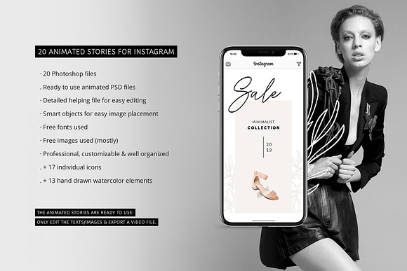 ANIMATED Instagram Stories – Pure in Instagram Templates - product preview 1