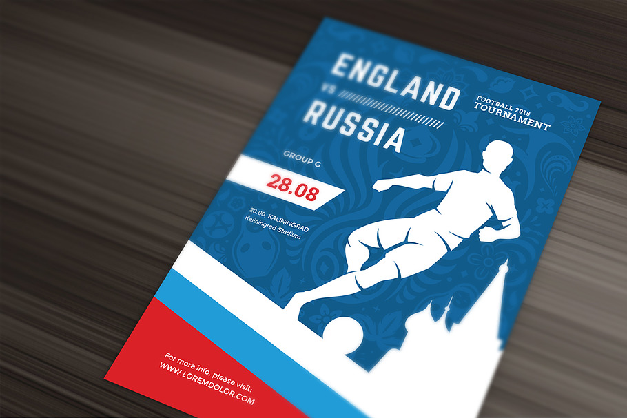 Football World Cup Russia 2018 Flyer