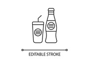 Cold drinks linear icon