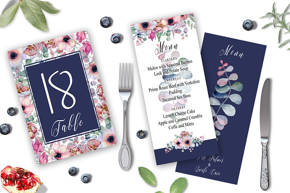 Floral Wedding Invitation Suit in Wedding Templates - product preview 2