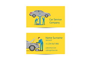 Business card template for auto service