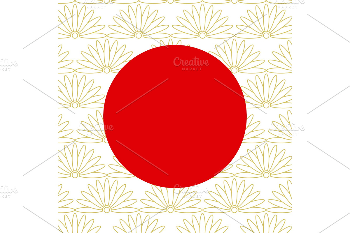Abstract japanese background with red circle in Illustrations - product preview 8
