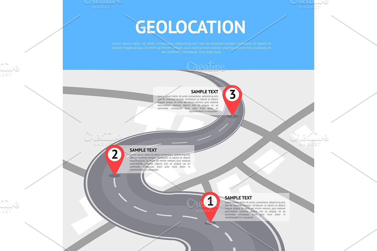 Geolocation concept with pin pointers in Illustrations - product preview 8