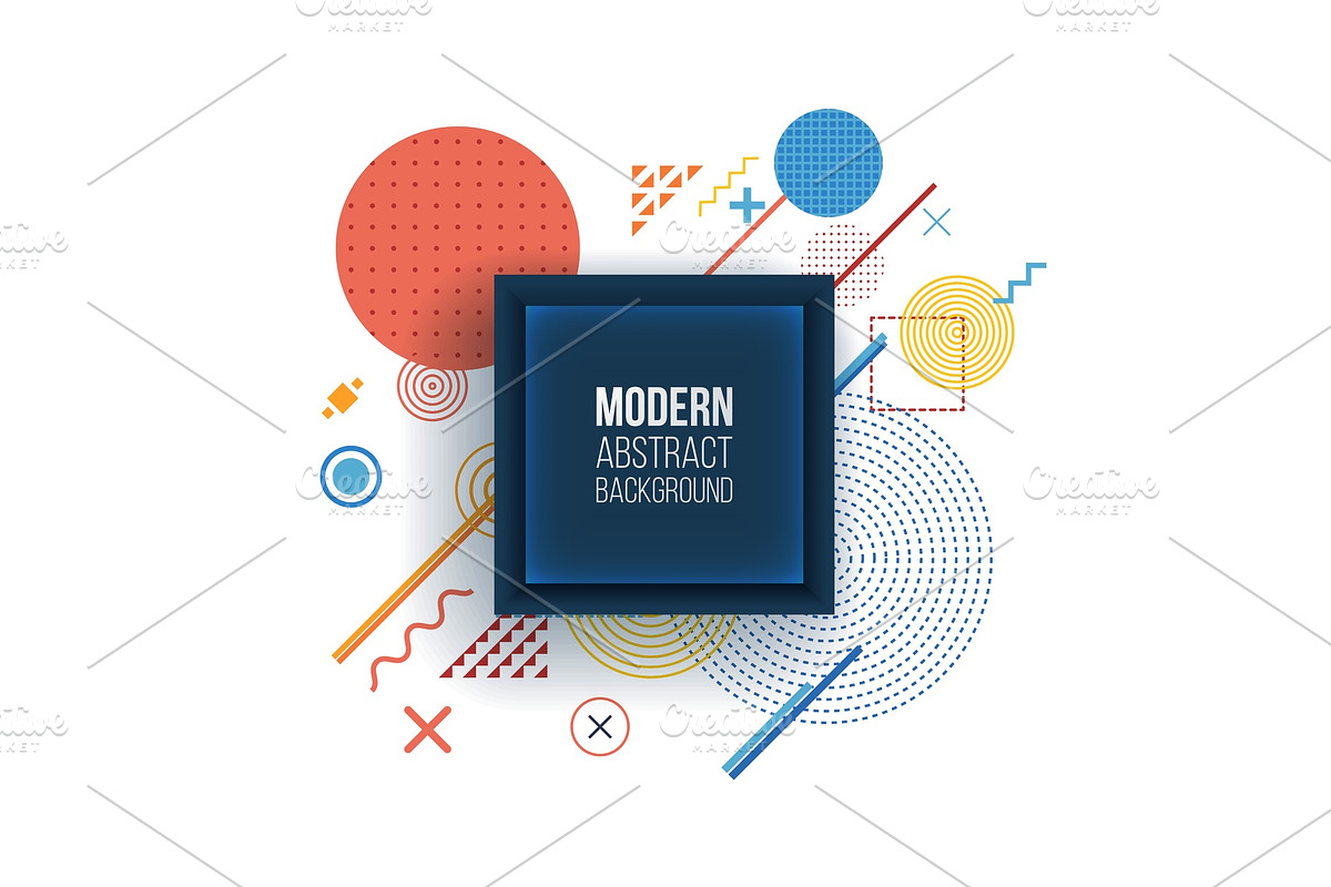 Modern background in trendy linear style in Illustrations - product preview 8