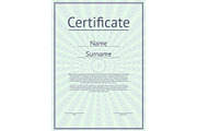 Certificate template with guilloche texture