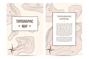 Topographic mapping company banners set