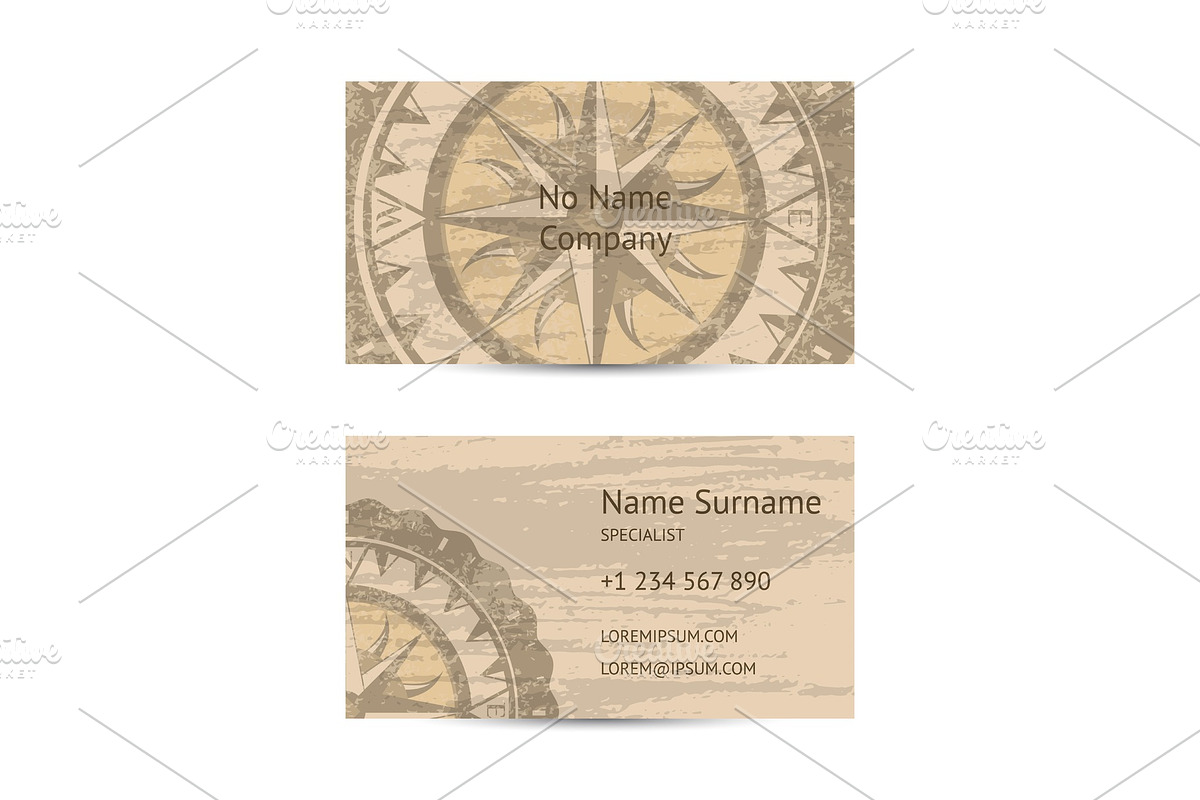Travel agency business card layout in Illustrations - product preview 8