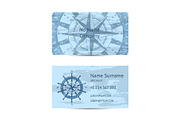 Nautical company business card layout