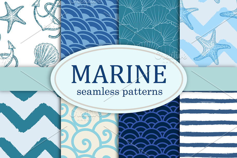 Marine patterns collection