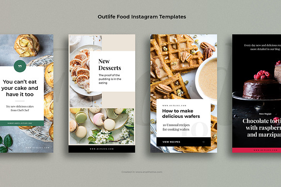 Outlife Food Instagram Templates in Instagram Templates - product preview 2