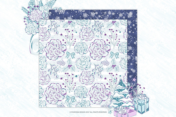 Frozen Winter Digital Paper Pack in Patterns - product preview 6