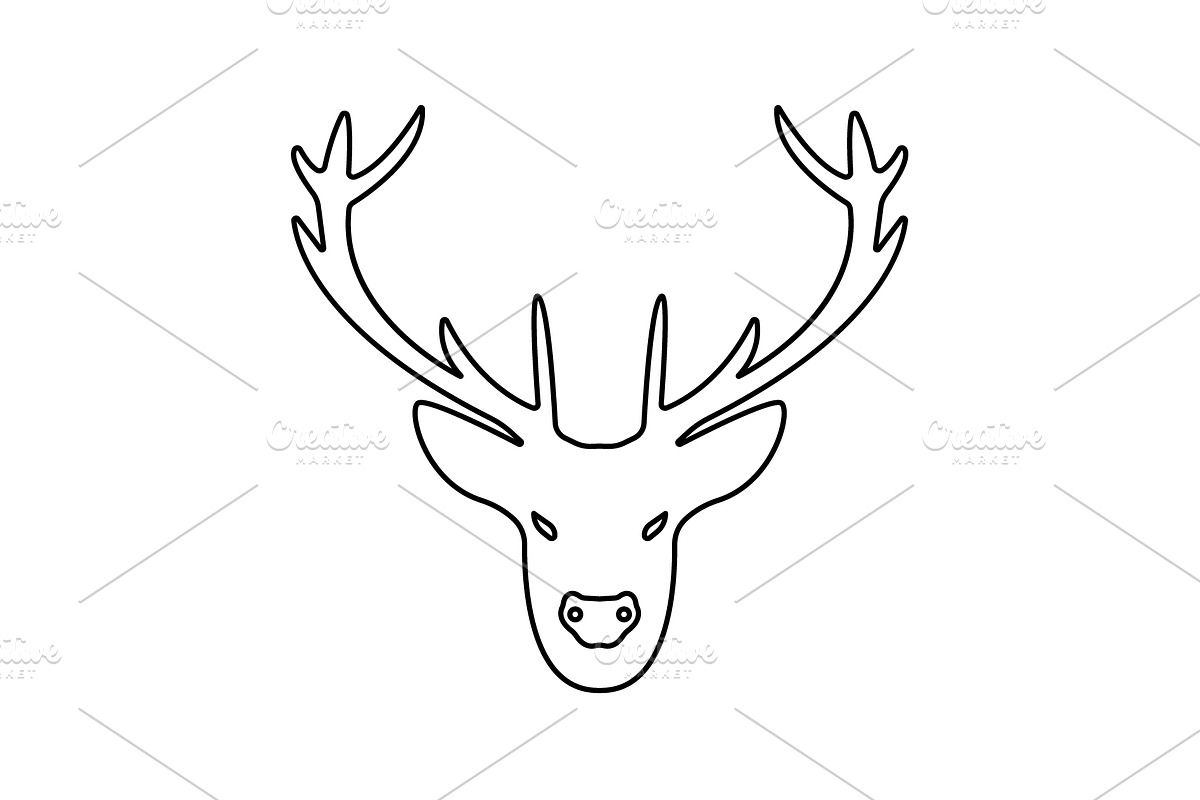 deer head icon in Graphics - product preview 8