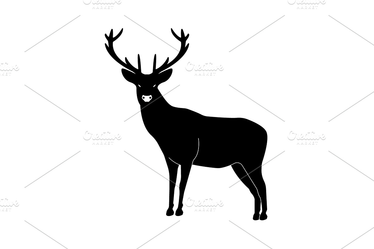 deer with great antler icon in Graphics - product preview 8