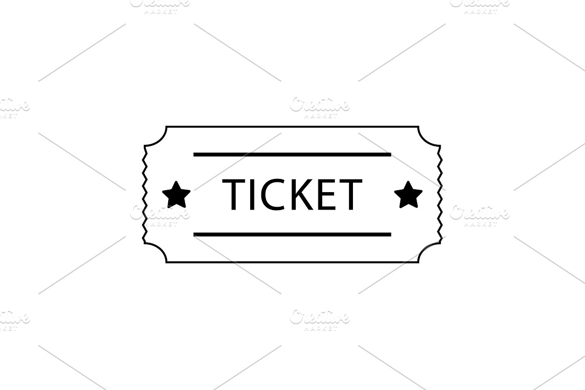 Ticket icon. Vector illustration.  in Graphics - product preview 8