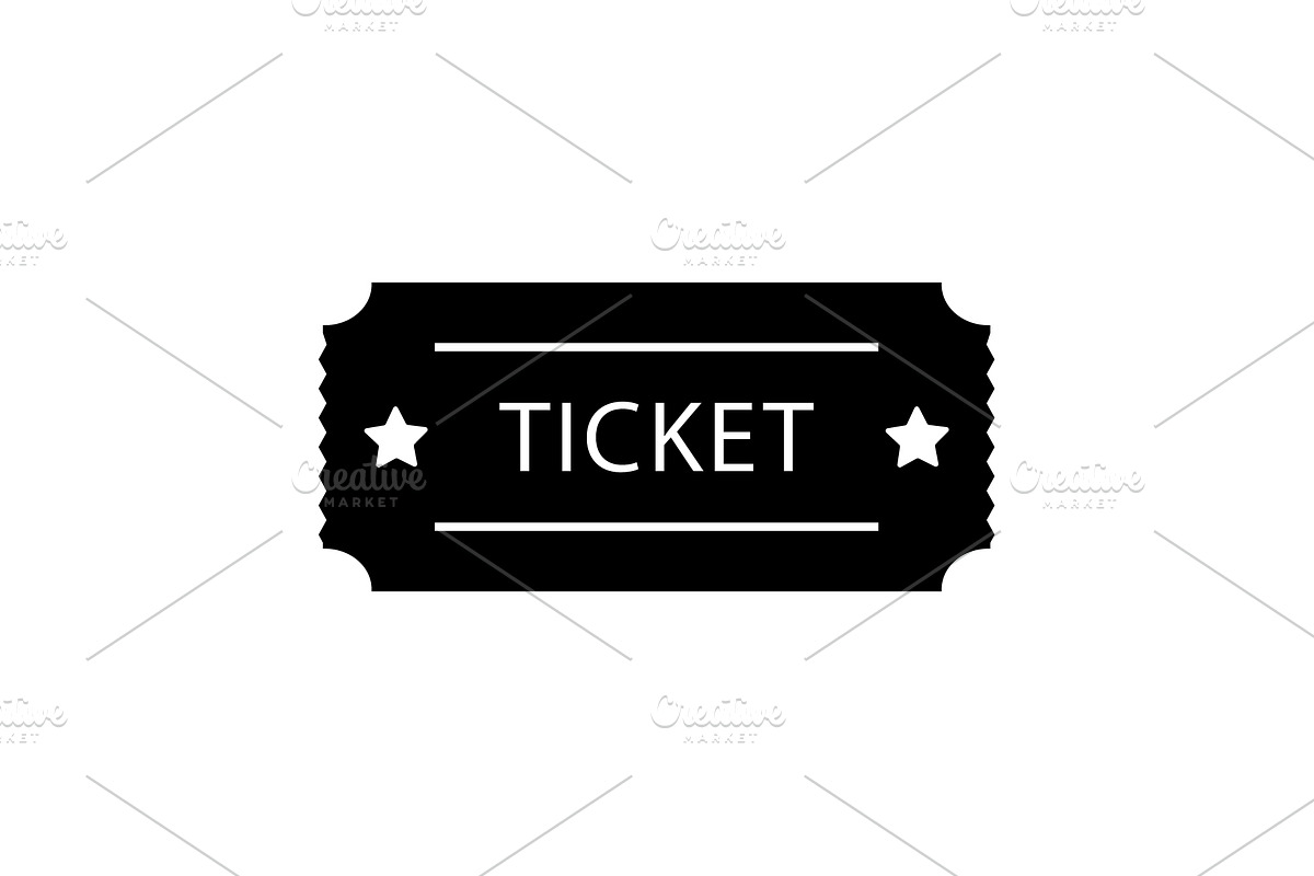 Ticket icon. Vector illustration.  in Graphics - product preview 8