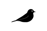 bird icon. vector illustration black