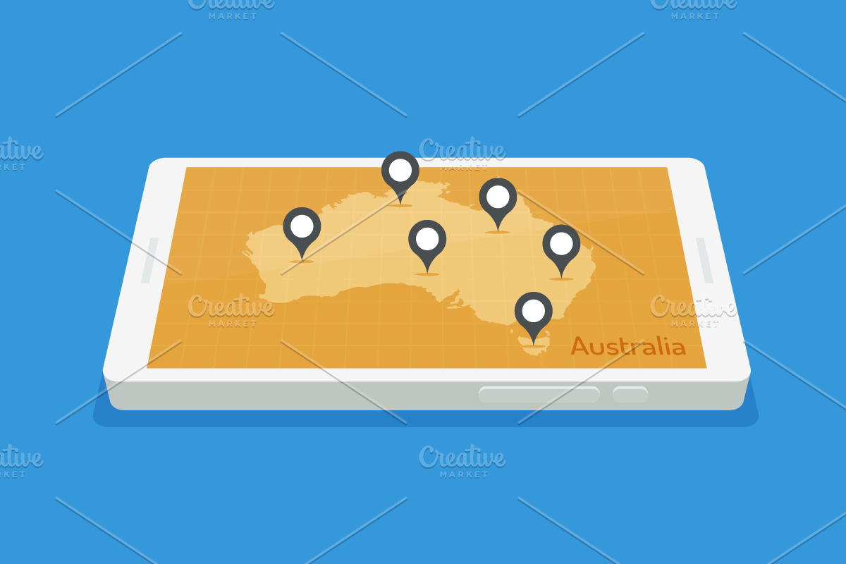 Australia Smartphone in Illustrations - product preview 8