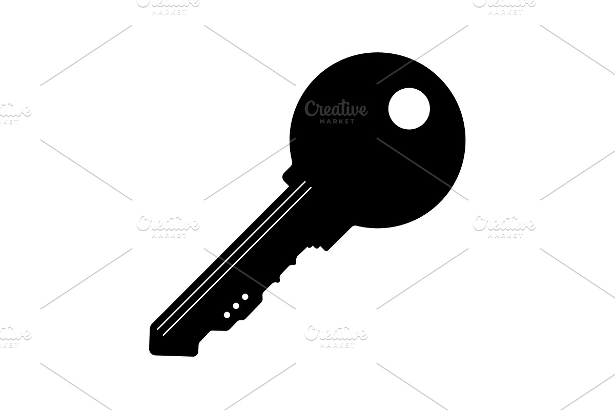 Key Icon. vector illustration  black in Graphics - product preview 8