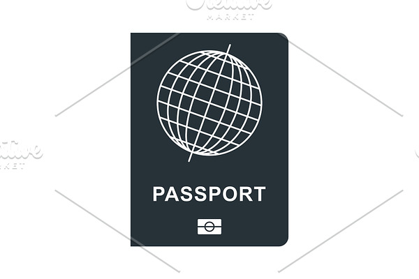 passport black icon