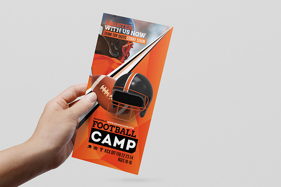 Football Camp DL Card Template in Card Templates - product preview 1