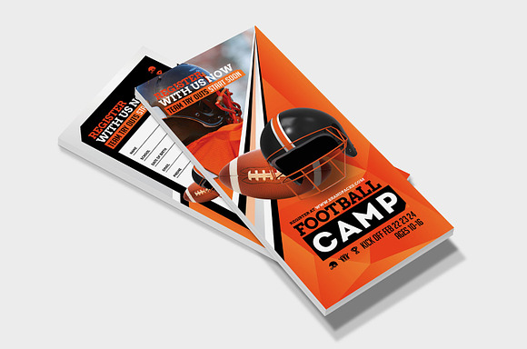 Football Camp DL Card Template in Card Templates - product preview 3