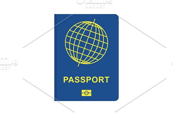 passport blue flat