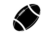 American football ball vector icon. 