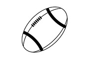 American football ball vector line 