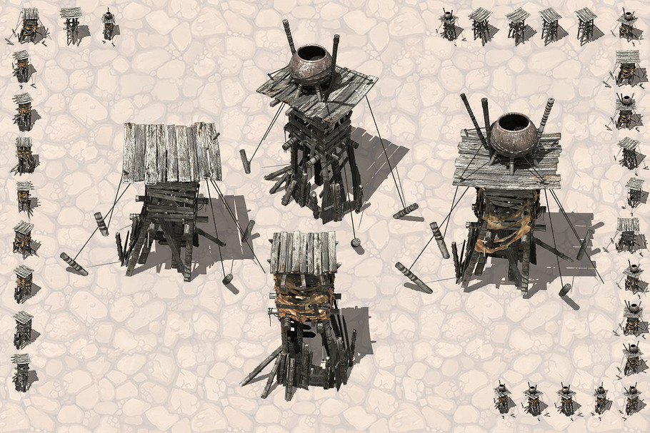 Small Towers for Isometric 2D games in Objects - product preview 8