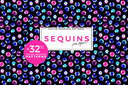 Sequins Vector seamless pattern