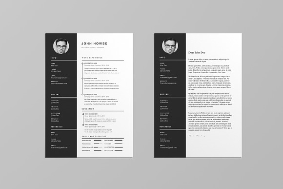 Resume/CV 2 pages - John in Letter Templates - product preview 2