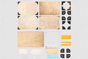 PNG Photo frame corners tape strips