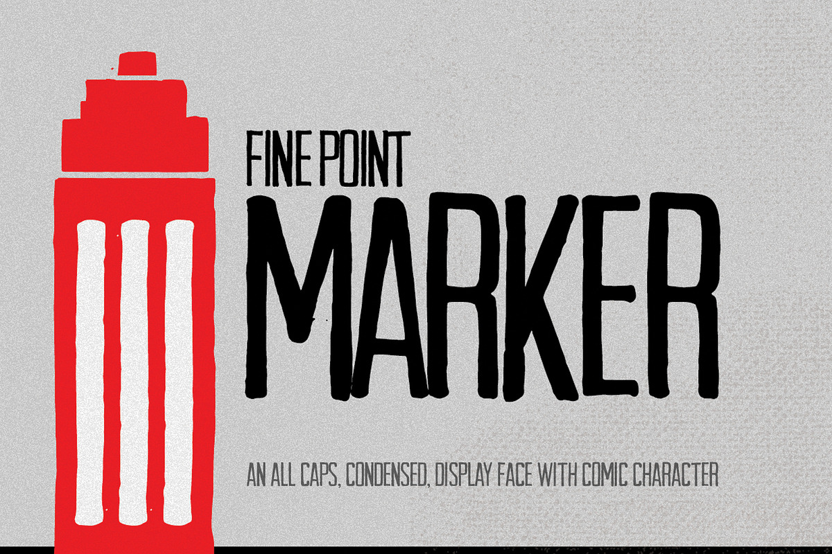 Fine Point Marker in Display Fonts - product preview 8