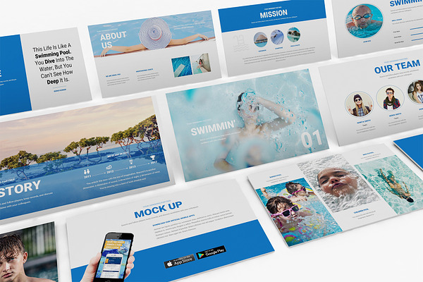Swimming Powerpoint Template