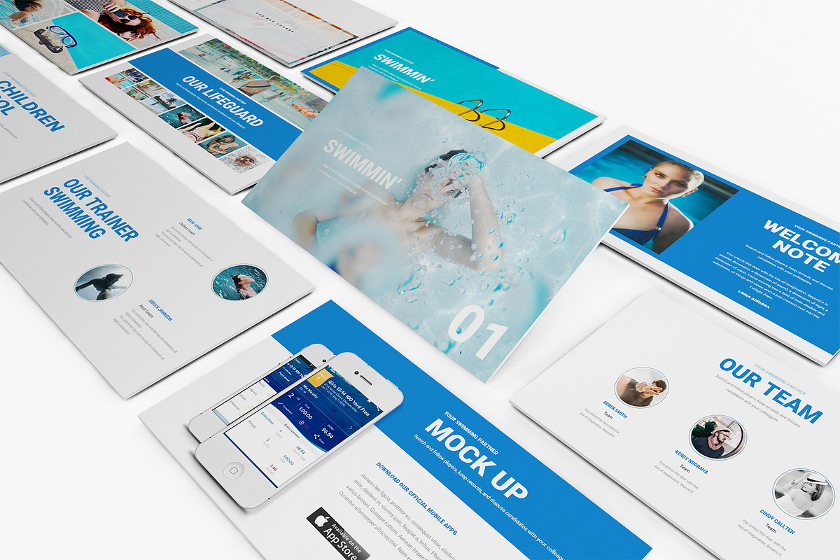 Swimming Keynote Template in Keynote Templates - product preview 8