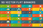 90 Flat website banners templates