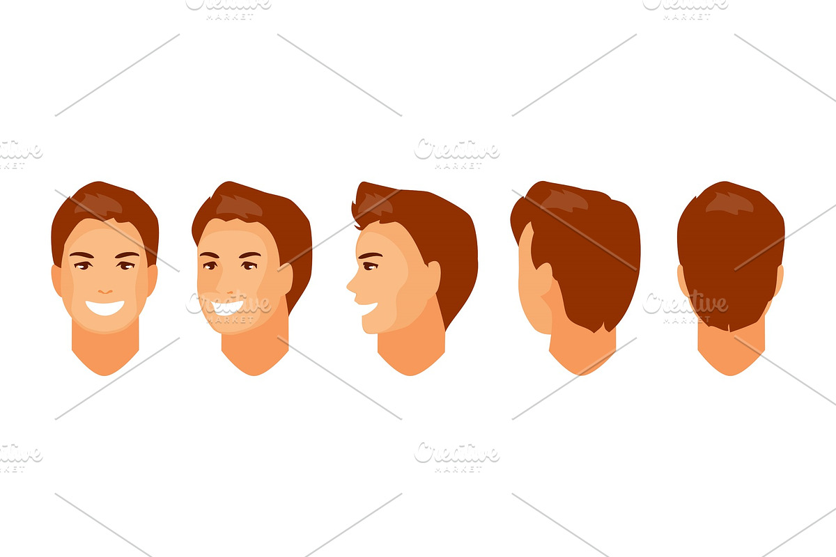 Man Head Animation in Illustrations - product preview 8