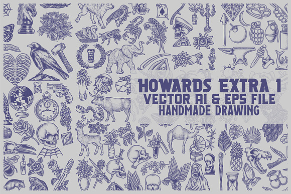 Howards Font Family + Extras in Stamp Fonts - product preview 1